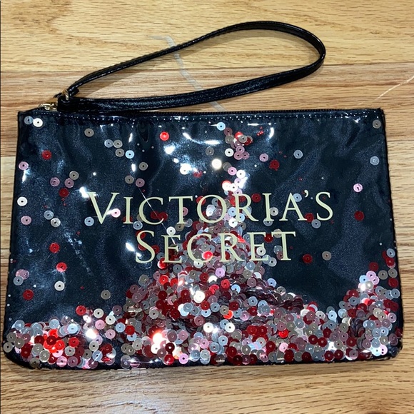 Victoria's Secret Handbags - Victoria’s Secret wristlet make up bag w/ sequins